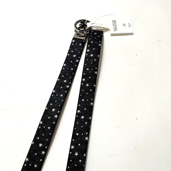 NWT Original MICHAEL KORS Signature Reversible Belt Stars Medium Black 29556235C main image 4